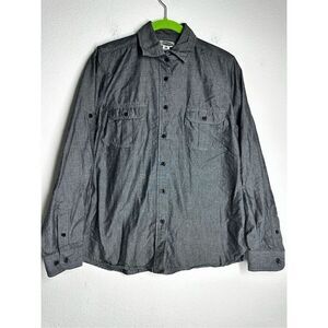 Edwards Men's Size Small Gray Shirt Long Sleeve Button Down